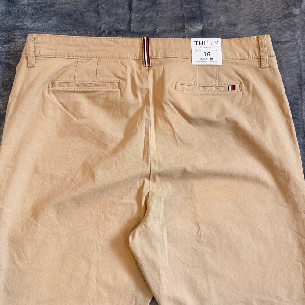 NWT Tommy Hilfiger TH Flex Slim Chino Pants Women’s Sz 16 Stretch Slimming - Picture 16 of 16